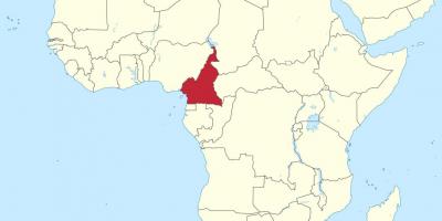 Карта на Камерун в Западна Африка
