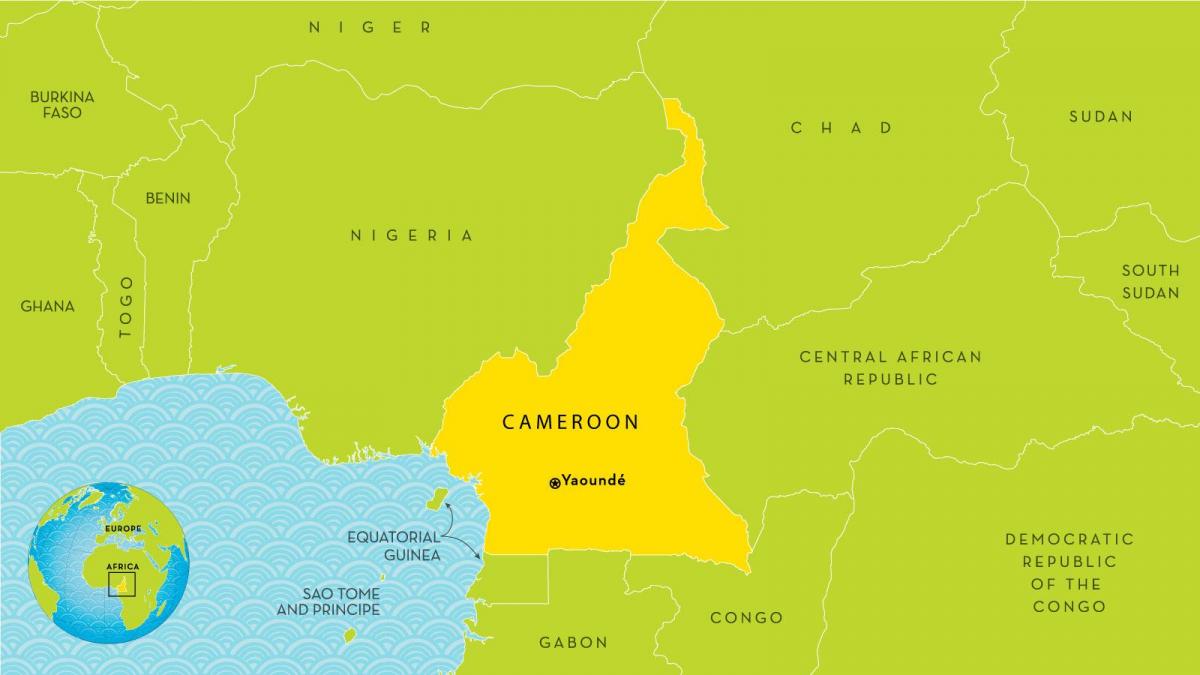 карта на Камерун и за съседните страни