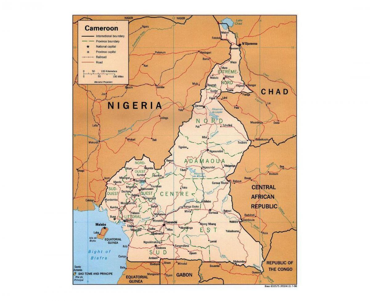 Карта На Южен Камерун
