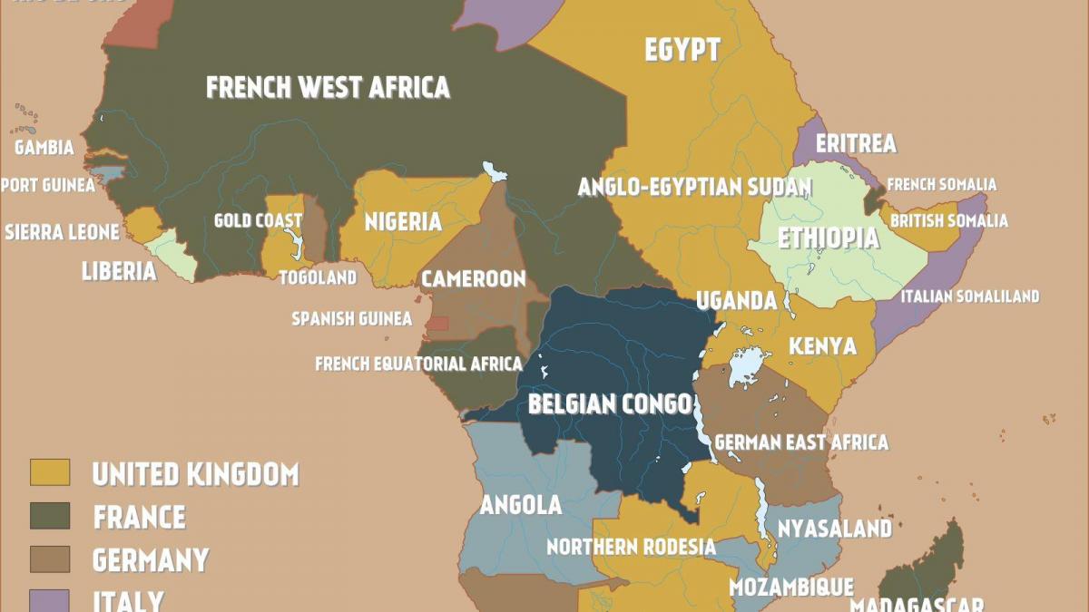 Карта на британски Камерун