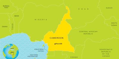 Карта на Камерун и за съседните страни